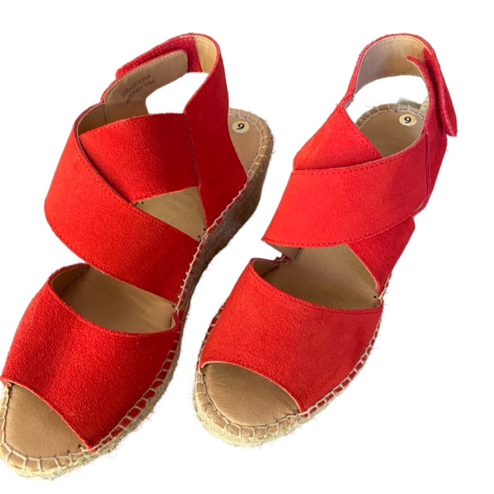 Red wedge espadrille from Spain Juletta 
Size 9